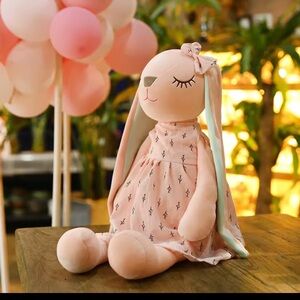 Adorable Pink Bunny Plush Toy